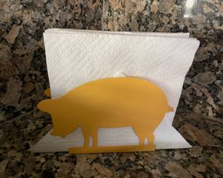 Pig napkin holder