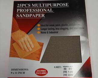 9" X 11" Sandpaper - 25 Pcs