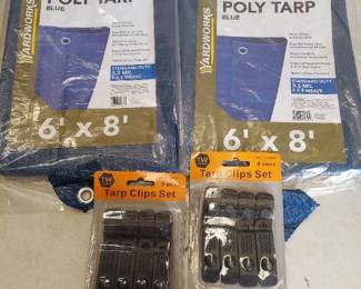 2 Tarp Clips and (2) 6x8 Tarps