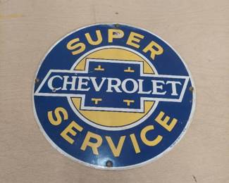 Enameled Chevrolet sign
