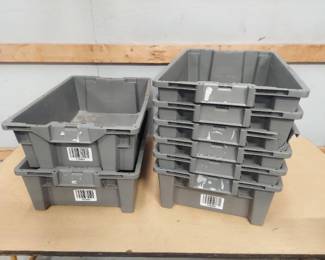 (8) storage tubs - nest together or stack