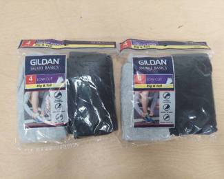 2 Packages Of Gildan Men's Big & Tall Gray & Black Size 12-15 Low Cut Socks