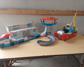 Paw Patrol semi,boat and tower