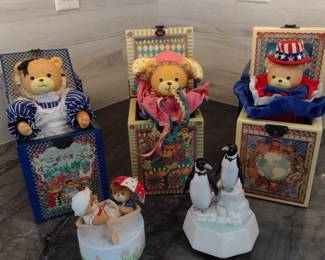 Vintage Lucy Rigg Music boxes. Signed by artist