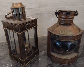 Vintage kerosene lamps.