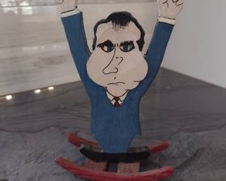 Vintage "Tricky Dickie" Rocking Toy. Hand Crafted.