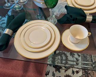 Lenox “ Eternal “ Dinnerware Set - Service for 8 and Serving Pieces