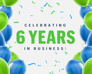 6 years in business