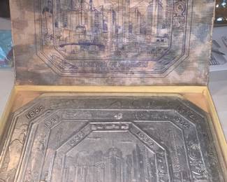 In box 1934 Worlds Fair Trivet - What a Find!