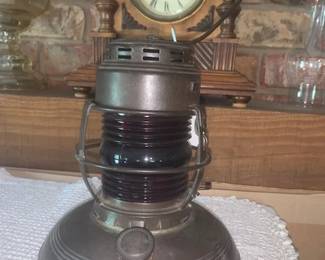 Caboose Pewter Oil Lamp