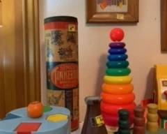 Fisher Price and wooded pull toys and Tinker Toys