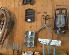 Antique Kitchen cooking pans and ice clamps