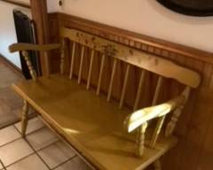 Antique painted bench