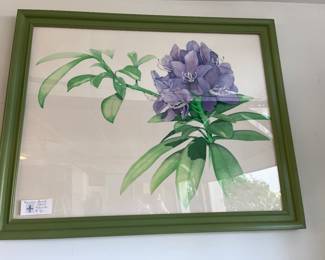 $70. Floral watercolor.  46"w x 37"h