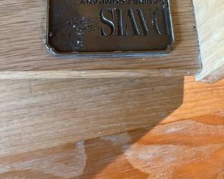 label on the interior of the 3 pieces by Davis