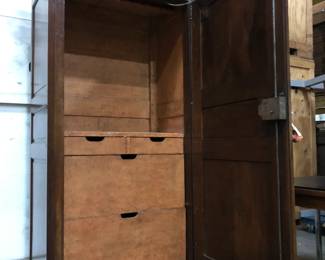 interior view showing the drawers and area where glass shelves that are included can be used