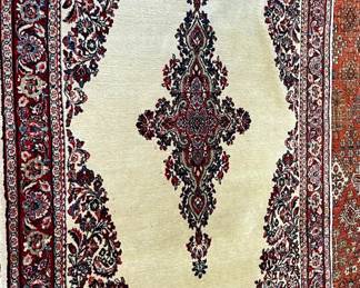 $240  Antique rug.  6’7” x 4' 11".  As found - small spots showin in next photo.