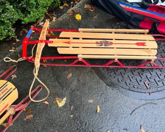 Sleds for sale during in-person shopping