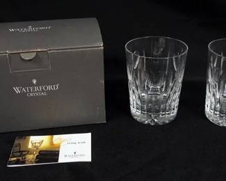 1022	WATERFORD CRYSTAL MILLENIUM COLLECTION * LOVE DOF* OLD FASHIONS PAIR IN BOX
