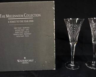 1028	WATERFORD CRYSTAL MILLENNIUM COLLLECTION TOASTING FLUTES *HEALTH PAIR*
