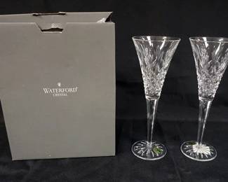 1044	WATERFORD CRYSTAL *HOSPITALITY* FLUTES, 2 APPROXIMATELY 9 IN H

