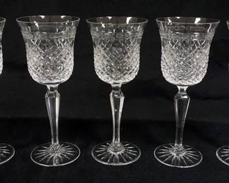 1051	WATERFORD CRYSTAL 5 PIECES OF 8 IN H FOOTED STEMWARE
