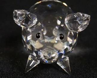 1063	SWAROVSKI CRYSTAL FIGURINE, PIG, APPROXIMATELY 1 1/2 IN H
