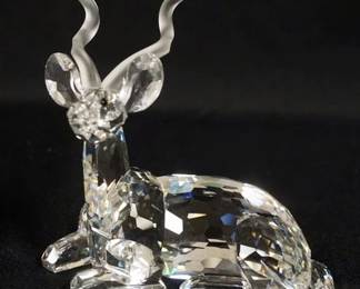 1081	SWAROVSKI CRYSTAL INSPIRATION AFRICA FIGURINE, 1994 KUDO ANTELOPE, APPROXIMATELY 5 IN X 4 IN H
