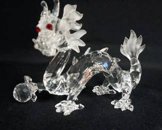 1084	SWARVOSKI CRYSTAL FABULOUS CREATURES FIGURINE, 1997 THE DRAGON
