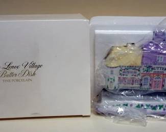 1096	LENOX VILLAGE COLLECTION, BUTTER DISH, BOXED, APPROXIMATELY 5 IN

