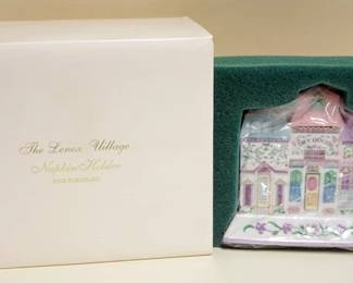 1100	LENOX VILLAGE COLLECTION, NAPKIN HOLDER, BOXED, APPROXIMATELY 5 1/4 IN
