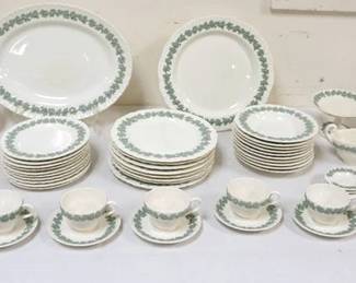 1107	WEDGWOOD EMBOSSED QUEENSWARE 75 PIECE DINNERWARE
