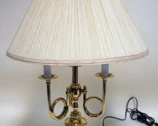 1108	BRASS BOUILLOTTE STYLE TABLE LAMP, APPROXIMATELY 25 IN H
