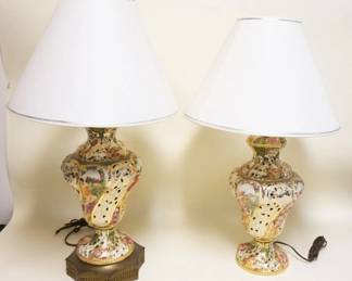 1122	2 CAPODIMONTE TABLE LAMPS, LARGEST APPROXIMATELY 31 IN HIGH

