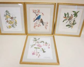 1141	GROUP OF 4 FRAMED BIRD PRINTS SIGNED ANNE WORSHAM RICHARDSON, EACH APPROXIMATELY 15 IN X 17 IN OVERALL
