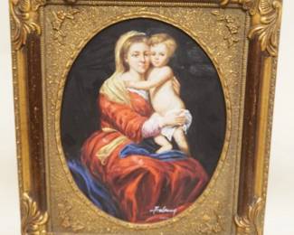 1143	CONTEMPORARY OIL PAINTING ON CANVAS OF MOTHER & CHILD SIGNED FOLEANY, APPROXIMATELY 21 IN X 25 IN OVERALL
