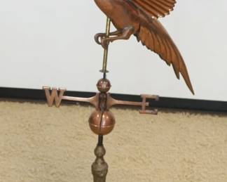 1151	LARGE EAGLE COPPER WEATHERVANE ON STAND, APPROXIMATELY 26 IN X 24 IN X 57 IN HIGH
