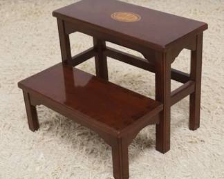 1187	COUNCIL MAHOGANY BED STEPS W/BANDING & SHELL MEDALION INLAY, APPROXIMATELY 18 IN X 15 IN X 14 IN HIGH
