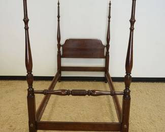 1209	PENNSYLVANIA HOUSE SOLID BLACK CHERRY SINGLE BED, 4 POSTER, APPROXIMATELY 68 IN HIGH
