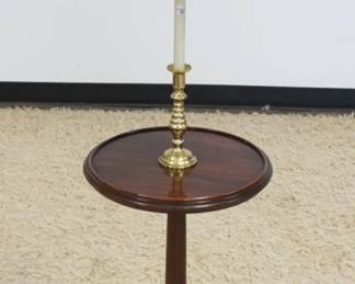 1221	MAHOGANY & BRASS CANDLE STAND FLOOR LAMP, APPROXIMATELY 55 IN HIGH

