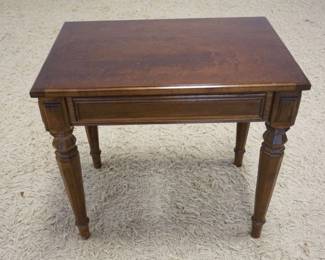 1222	ETHAN ALLEN PECAN SMALL OCCASSSIONAL STAND, APPROXIMATELY 23 IN X 16 IN X 21 IN HIGH
