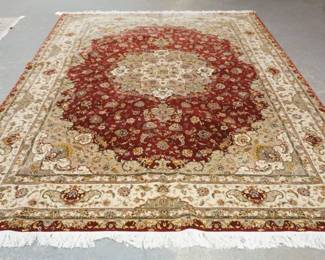 1226	TABRIZ FLORAL WOOL RUG, APPROXIMATELY 9 FT X 12 FT
