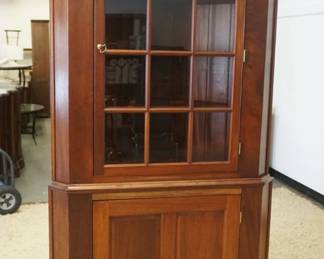 1231	SOLID MAHOGANY 2 PART CORNER CABINET, HENRY FORD MUSEUM, THE BARTLEY COLLECTION, APPROXIMATELY 40 IN X 17 IN X 81 IN HIGH
