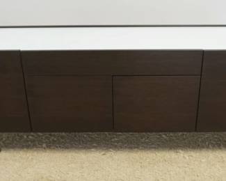 1241	ITALIAN MODERN CALLIGARIS SIDEBOARD W/INSET MILK GLASS TOP, APPROXIMATELY 83 IN X 20 IN X 29 IN HIGH
