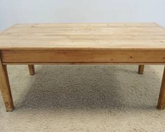 1247	SCRUB PINE WORK TABLE W/ONE DRAWER & BREADBOARD TOP & PEGGED CONSTRUCTION, APPROXIMATELY 79 IN X 44 IN X 31 IN HIGH
