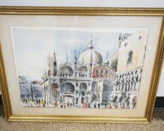 1272	WATERCOLOR MIDDLE EASTERN STREET SCENE, APPROXIMATELY 33 IN X 28 IN OVERALL
