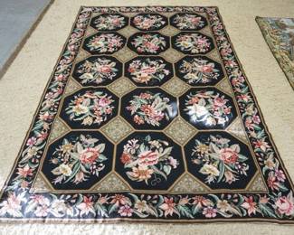 1274	AUBUSON ROSE FLORAL RUG, APPROXIMATELY 9 FT X 6 FT
