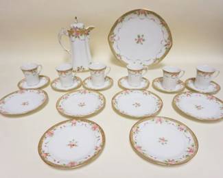 1276	HAND PAINTED NIPPON CHOCOLATE SET W/6-6 1/4 IN SERVING DISHES
