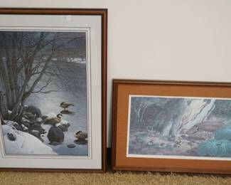 1285	2 DUCK & PHEASANT FRAMED & MATTED LTD PRINTS, ARTIST SIGNED RAY THURLEY 4/870 & STEPHEN LYMAN 846/1500, LARGEST APPROXIMATELY 25 IN X 34 IN OVERALL
