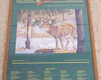 1289	FRAMED FIRST ANNUAL GARDEN STATE DEER CLASSIC, APPROXIMATELY 23 IN X 29 IN OVERALL
